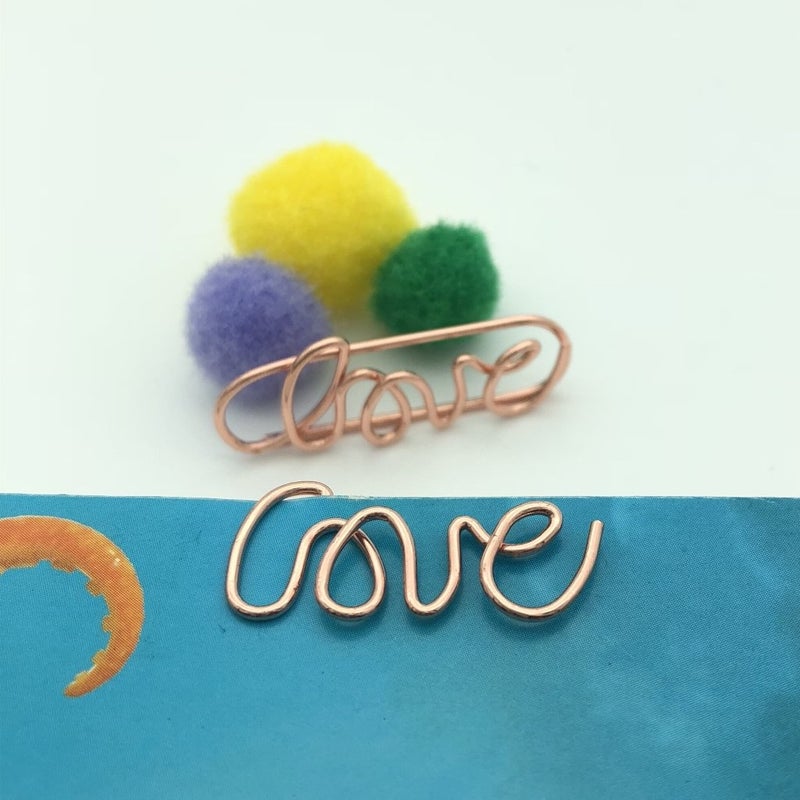 JANOU Love Paper Clips Metal Card File Note Clips for Office School Wedding Decoration Pack 20pcs - Image 4